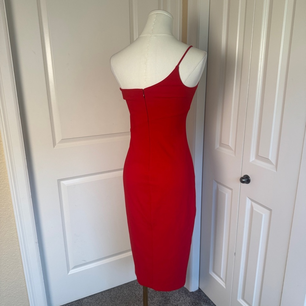 LIKELY Cassidy Red One Shoulder Bodycon Dress Size 2 NWT $198 Cocktail - Picture 4 of 12